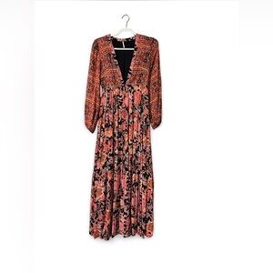 Free People Bohemian Floral Maxi Dress. Size XS.
